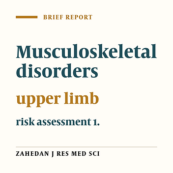 The prediction of the incidence rate of upper limb musculoskeletal disorders, with CTD risk index method on potters of Meybod city