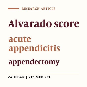 Diagnostic accuracy of Alvarado score in the diagnosis of acute appendicitis