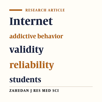Survey on validity and reliability of diagnostic questionnaire of internet addiction disorder in students users