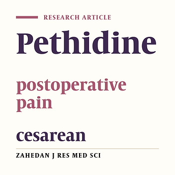 Comparison of intranasal versus intravenous pethidine for pain relief after cesarean section