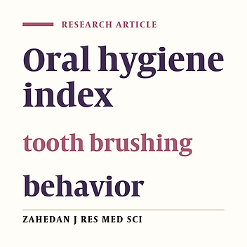 Evaluation oral hygiene index in the 12-years-old students