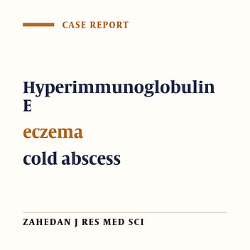 Report of one case of hyperimmunoglobulin E syndrome