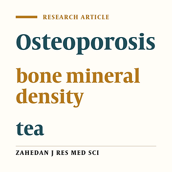 Relationship between tea drinking and bone mineral density in Bushehr population