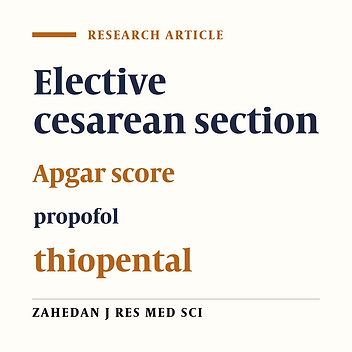 The comparsion of propofol with thiopental as induction drug on neonatal apgar during elective cesarean section