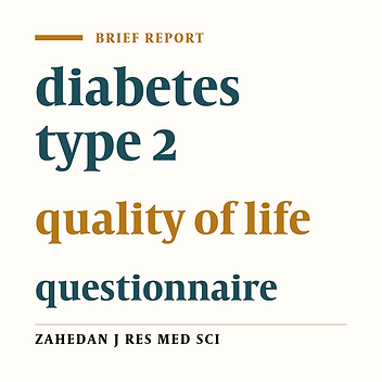Quality of life in type II diabetic patients referred to Sina Hospital, Hamadan