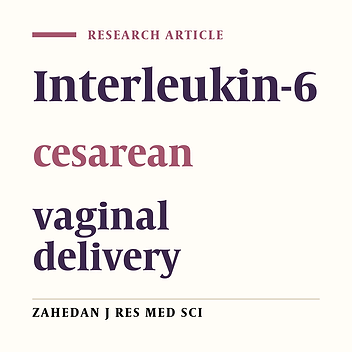 Association of maternal and neonatal plasma interleukin-6 levels in relation to model of delivery