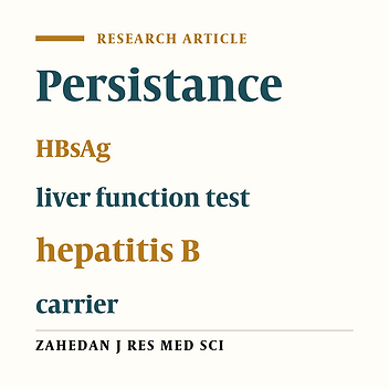 Persistance of HBsAg and serum activities of liver enzymes among chronic carriers of hepatitis B