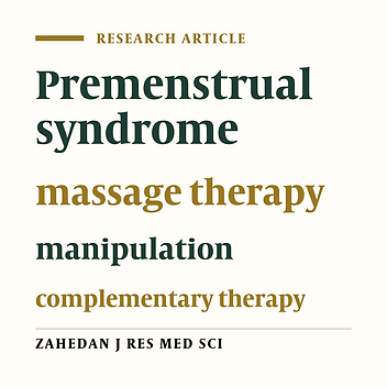 Assessment of the effects of massage therapy on premenstrual syndrome