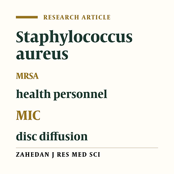 Frequency of methicillin resistant Staphylococcus aureus in health care