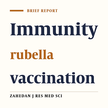 Immunity status against rubella in 15-30 years old women during