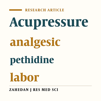 The effect of acupressure at SP6 point on analgesic taking in women during labor