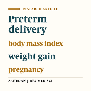 Relationship between body mass index and preterm delivery before and during pregnancy