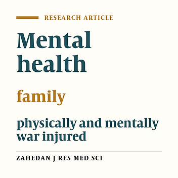 Comparative Investigation of Mental Health Status of Spouses of War Handicaps in Accordance with Husband's Disability