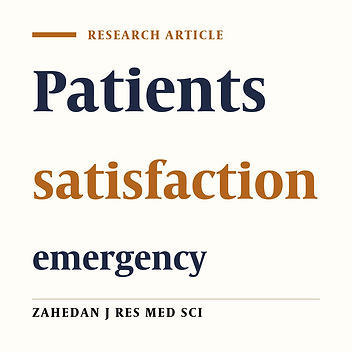 The patients' satisfaction of the function of Khatam-Al-Anbia emergency department at Zahedan