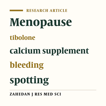 Comparison between uterine bleeding and spotting pattern in menopausal women using tibolone, HRT and calcium supplement
