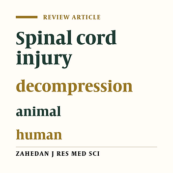 A review of spinal cord injury decompression in experimental animals and human studies