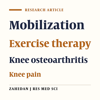 Effect of MobilizationGrad 1 in Pain and Reduction of Osteoarthritic Knee