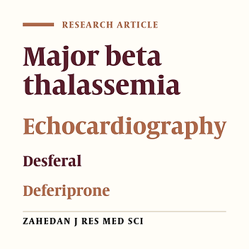 Combined Therapy with Desferal and Deferioprone in Improvement of Heart Function in Thalassemic Patients