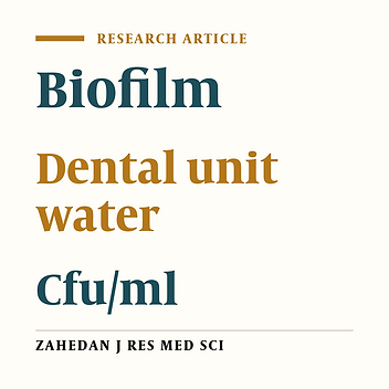 Evaluation of Bacterial Contamination of Water Supply in Dental Unit Water Lines at Zahedan Dental School 2008