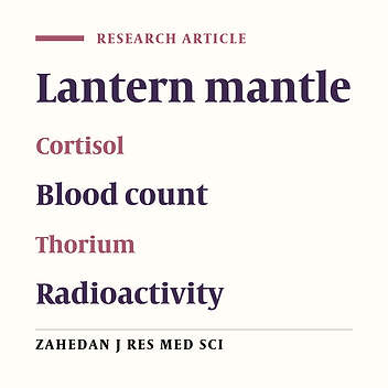 The Alterations of Serum Cortisol Level and Blood Count in Male Rats after a Short Term Exposure to Burned Radioactive Lantern Mantle Powder