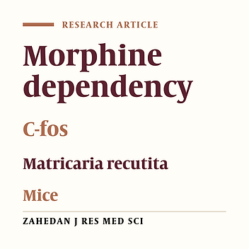 Comparison between C-FOS Expression in Male and Female Mice During Morphine Withdrawal in the Presence and Absence of Acute Administration of Matricaria Recutita