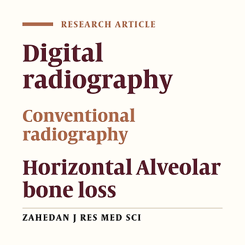 Comparison of Digital and Conventional Radiography In Evaluating Horizontal Alveolar Bone Loss