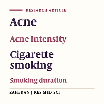 The Association between Cigarette Smoking and Acne Intensity