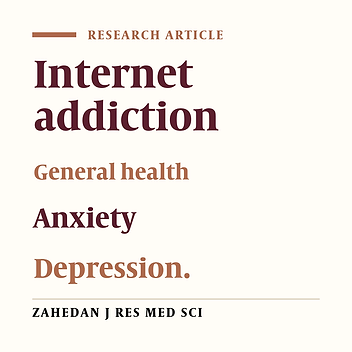 The Relationship between general health and internet addiction