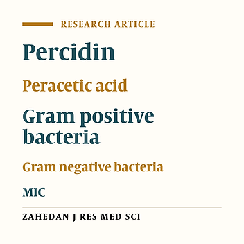 Broad spectrum antibacterial activity of peracetic acid (Percidin)