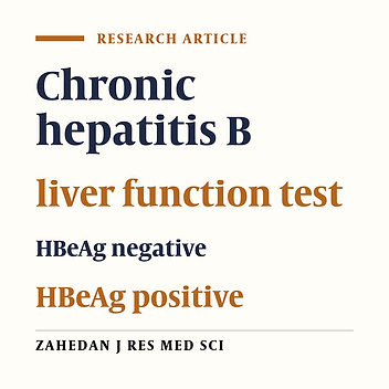 Cover image of the article: Comparison of Sonographic findings and Liver Enzyme Status in Patients with HBeAg-Negative and HBeAg-Positive Chronic Hepatitis B