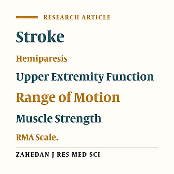 The Effect of Functional and Strengthening Exercises on Improvement of Upper Extremity Function in Patients with Hemiparesis Following Stroke
