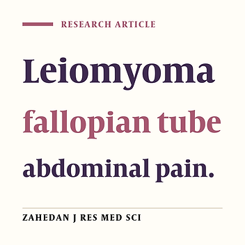 Leiomyoma of the Fallopian Tube: A Case Report and an Unusual Cause of Abdominal Pain