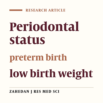 Periodontal Status in Mothers with Preterm Labor and Low Birth Weight Infants in Comparison to Mothers with Term Labor and Normal Birth Weight Infants
