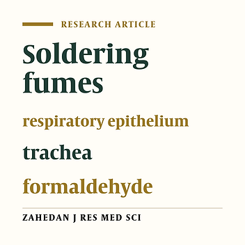Histopathological Effects of Soldering Fumes on Respiratory Tract Epithelium in Rat