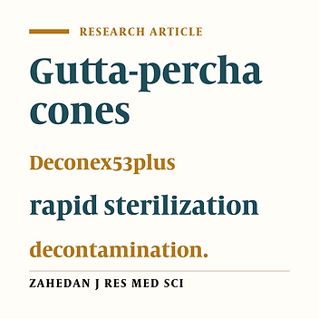 Effectiveness of 5% and 10% Deconex53plus in Rapid Decontamination of Gutta-percha Cones