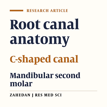 Prevalence of C-shaped mandibular second molars in Zahedan