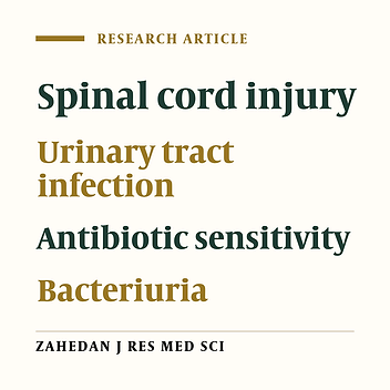 Antibiotic Susceptibility Pattern of Organisms Causing Urinary Tract Infection in Spinal Cord Injured Patients with E test
