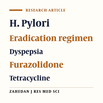 The comparison of two combination antibiotic [(OAB-T) VS (OAB-F)] regimen trophy in peptic ulcer and dyspepsia patients
