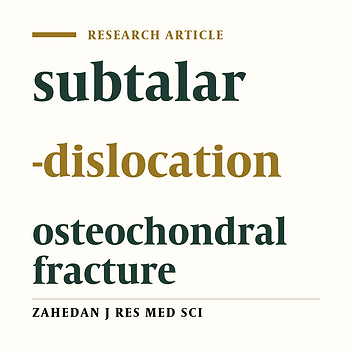 Medial Subtalar Dislocation in 17 year-old male. A Case Report