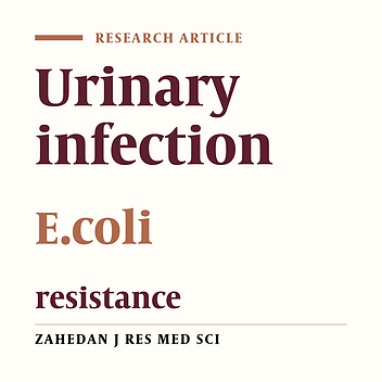 Antibacterial susceptibility patterns among E.coli isolated from urinary tract infections in Ghaem University hospital, Mashhad