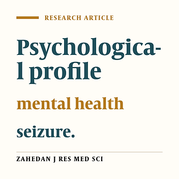 Comparison of mental health in patients with chronic idiopathic generalized seizure with Control group