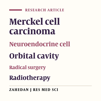 A case report of Merckle Cell carcinoma in medial wall of orbit