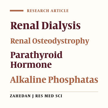 Determining the diagnostic value of alkaline phosphatase in comparison with parathyroid hormone (PTH) of renal osteodystrophy for treatment with calcitriol in hemodialysis patients