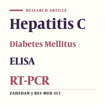 Prevalence of hepatitis C among diabetes mellitus patients in Zahedan