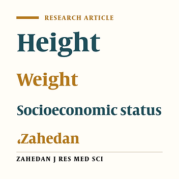 Comparison of mean weight and height growth of governmental and private students of primary schools of Zahedan district, Iran.