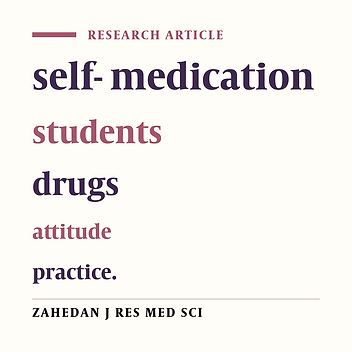 Evaluation of attitude and practice of students of Yazd University of Medical Sciences to self-medication.