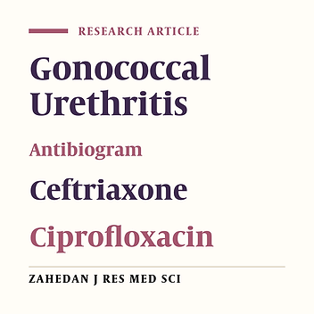Study on Neisseria gonorrhoeae antibiogram and its resistance to Quinolones and third generation Cephalosporins in men with gonococcal urethritis