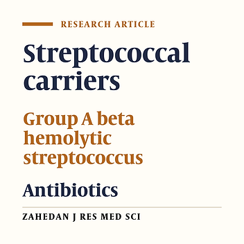 Beta hemolytic group A Streptococcal drug resistant to penicillin among asymptomatic carriers