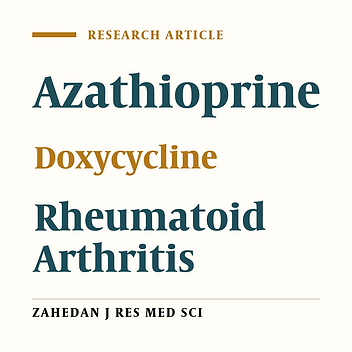 Comparison of Doxycycline and Azathioprine in the treatment of active rheumatoid arthritis