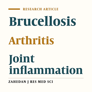 Brucellosis arthritis: infection or inflammation of joint?